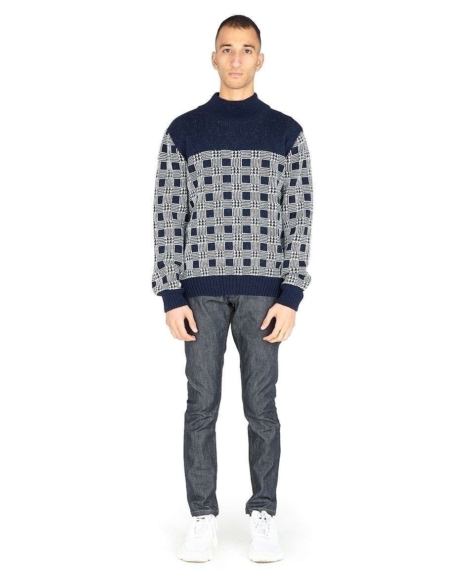 Checked Jacquard Sweater